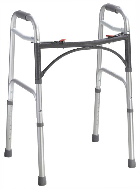 Drive Medical Deluxe Folding Walker, Two Button