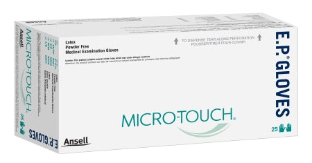 Ansell Micro-Touch E.P. Exam Glove Large NonSterile Latex Extended Cuff Length Fully Textured Ivory Chemo Tested - 9207