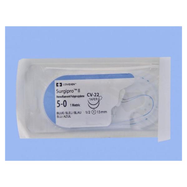 Medtronic MITG-Covidien Suture 5-0 Pp Cv-22/Cv-22 Surgipro Ii Blue 18" Double Arm Monofilament 36/Ca - VP715X