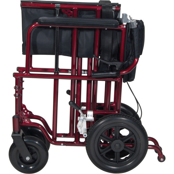 Drive Medical 22" Bariatric Aluminum Transport Chair