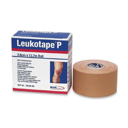 BSN Medical Leukotape P Orthopedic Corrective Tape Porous Rayon / Zinc Oxide 1-1/2 Inch X 15 Yard Beige NonSterile - 76168