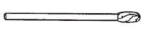MicroAire Surgical Instruments Bur 4.0 mm Carbide Oval - ZB-136