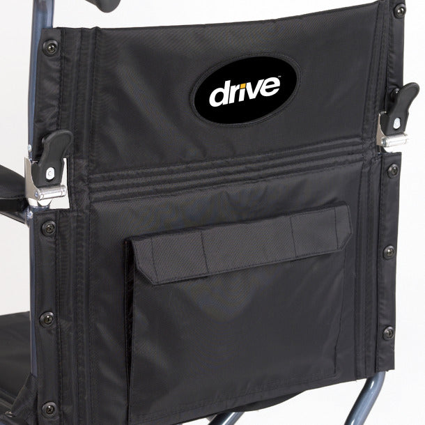 Drive Medical Deluxe Fly-Weight Aluminum Transport Chair with Removable Casters