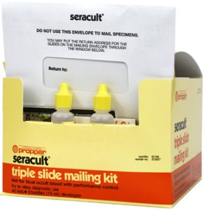 Propper Manufacturing Seracult Mailing Kit Patient Sample Collection and Screening Kit Colorectal Cancer Screening Fecal Occult Blood Test (FOBT) Stool Sample CLIA Waived 40 Tests - 37200700