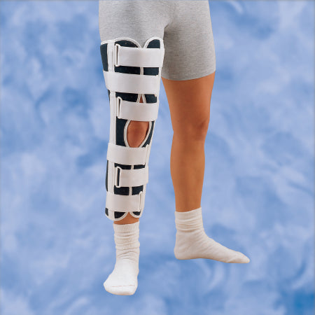 Deroyal Knee Immobilizer  Medium Hook And Loop Closure 20 Inch Length Left Or Right Knee - 4462-03