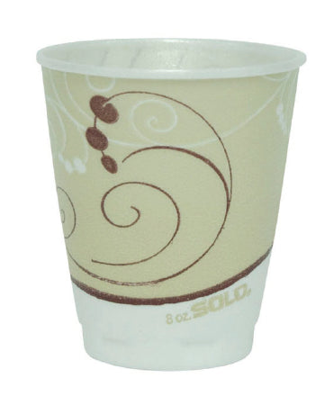 Solo Cup Trophy Drinking Cup 12 oz. Jazz Print Styrofoam Disposable - X12-00055