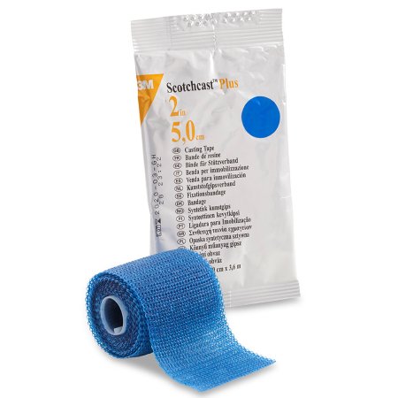 3M Scotchcast Plus - Cast Tape 2 Inch X 12 Foot Fiberglass / Resin Blue - 82002B