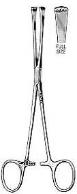 Miltex - Tissue Forceps Lockwood-Allis 6-1/4 Inch Length OR Grade German Stainless Steel NonSterile Ratchet Lock Finger Ring Handle Straight - 16-2