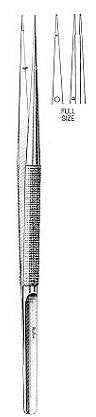 Miltex Miltex Suture Forceps Rhoton-Micro 7 Inch OR Grade Stainless Steel (German) NonSterile NonLocking Thumb Handle Straight Pointed Tips w/0.7 mm Tying Platform - 17-1100