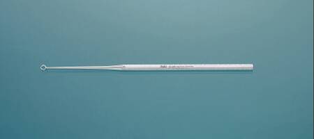 Miltex MeisterHand Ear Curette Buck 6-1/2 Inch Length Single-ended Handle Size 3 Tip Straight Blunt Fenestrated Round Tip - H19-288