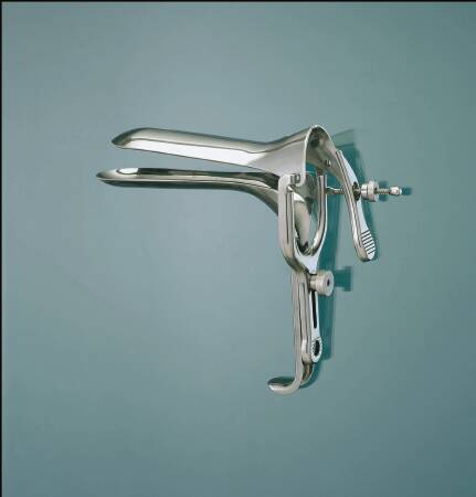 Miltex MeisterHand Vaginal Speculum Graves NonSterile OR Grade German Stainless Steel Large Double Blade Duckbill Reusable Without Light Source Capability - H30-20