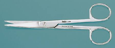 Miltex - Operating Scissors 6-1/2 Inch Length OR Grade German Stainless Steel NonSterile Finger Ring Handle Straight Blade Sharp Tip / Sharp Tip - 5-8