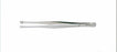 Miltex MeisterHand Tissue Forceps Russian 8 Inch Surgical Grade Stainless Steel (German) NonSterile NonLocking Thumb Handle Straight Radially Serrated Round Cups - H6-144