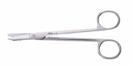 MeisterHand - Stitch Scissors Littauer 5-1/2 Inch Length Surgical Grade Stainless Steel NonSterile Finger Ring Handle Straight Blunt Tip / Blunt Tip - MH9-104