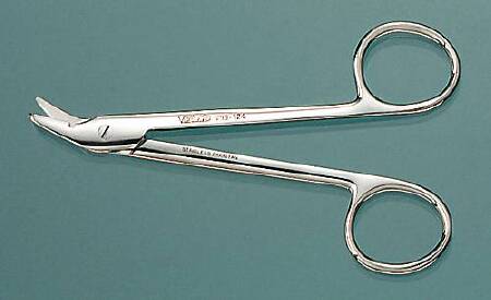 Miltex Vantage Wire Cutting Scissors 4-3/4 Inch Length Office Grade Stainless Steel Finger Ring Handle Angled Blade Blunt/Blunt - V99-124