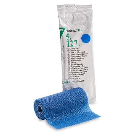 3M Scotchcast Plus - Cast Tape 5 Inch X 12 Foot Fiberglass / Resin Blue - 82005B