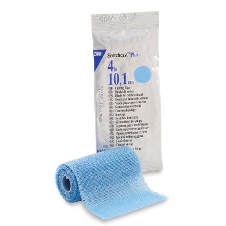 3M Scotchcast Plus - Cast Tape 4 Inch X 12 Foot Fiberglass / Resin Light Blue - 82004L