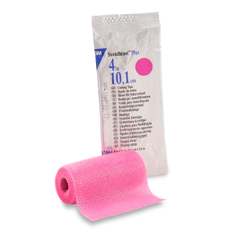 3M Scotchcast Plus - Cast Tape 4 Inch X 12 Foot Fiberglass / Resin Bright Pink - 82004X