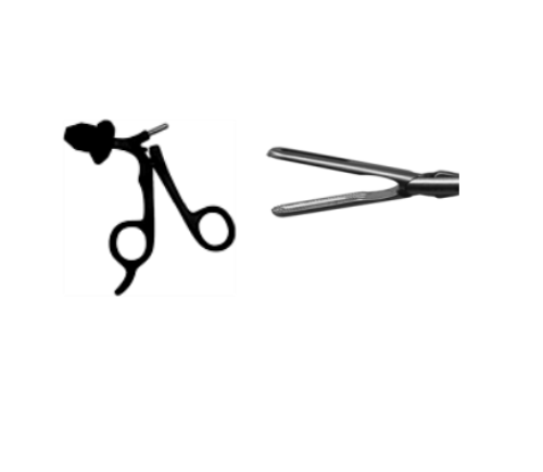 Elmed 5mm Dissectors and Graspers Hunter Debakey, Fenestrated, 60mm - 60mm Tip - Insulated Handles