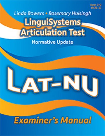 Pro-ed LAT-NU Examiner's Manual by Linda Bowers, Rosemary Huisingh - 34262