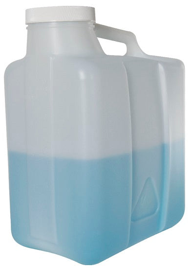 US Plastic Corp. Thermo Scientific 5 Gallon/20 Liter Natural HDPE Nalgene Heavy-Duty Wide Mouth Jug with 120mm White Cap - 2241-0050