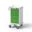 Waterloo Healthcare Medical JTGSU-333369-SPG 6 Drawer Slim Medium Junior, Light Gray Exterior / Spring Green Drawers, Push Button Lock