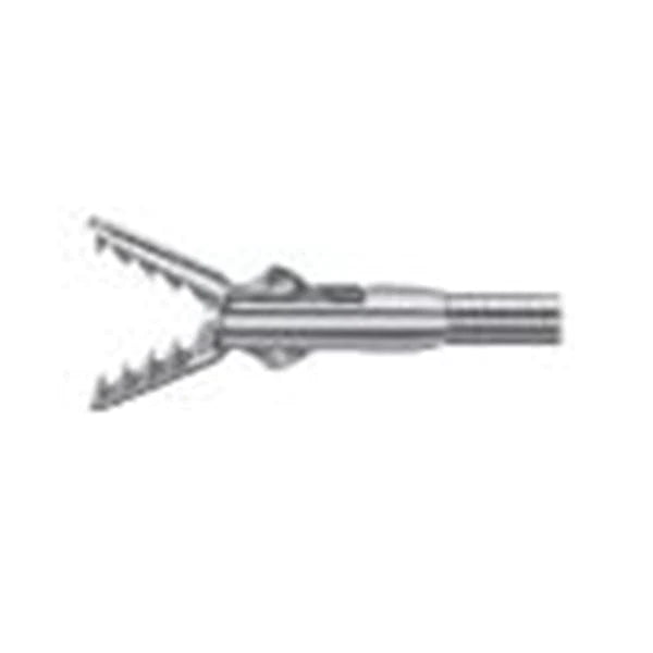 BR Surgical - Grasping Forceps 15-3/4 Inch Length Surgical Grade Finger Ring Handle Straight 3 Fr. Serrated Double Action Jaws - BR980-7013-003