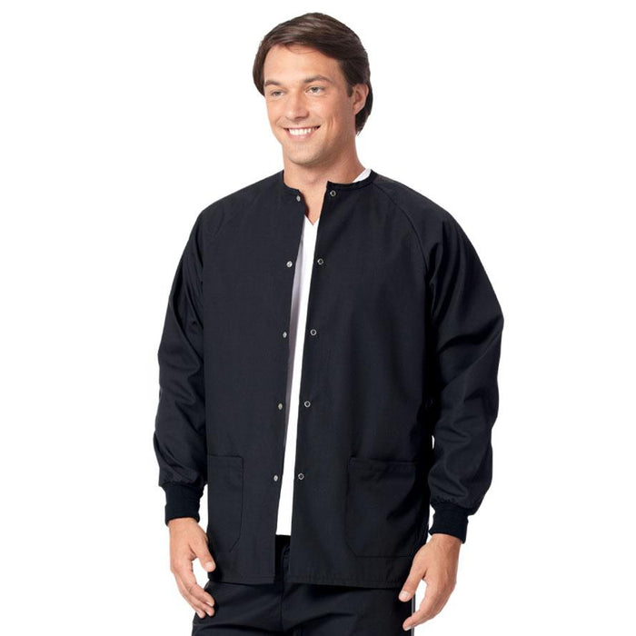 Simply Soft - Warm-Up Jacket Black X-Large Hip Length Reusable - 7631-XL