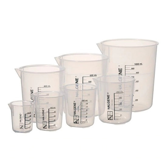 US Plastic Corp. Thermo Scientific Nalgene Polypropylene Clear Griffin Low Form Beaker Variety Pack Set of 7 -1201-1234