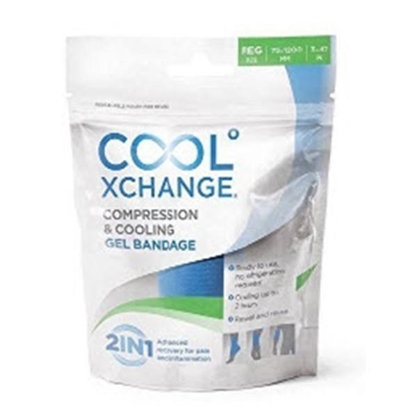 ORTHOZONE INC CoolXChange 2 in 1 Compression and Cooling Gel Bandage Self-adherent Closure Blue Regular NonSterile - 80695