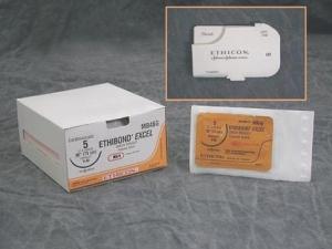 J & J Healthcare Systems Ethibond Suture with Needle Nonabsorbable Coated Green Suture Braided Polyester Size 6-0 30 Inch Suture 1-Needle 13 mm Length 3/8 Circle Taper Point Needle - X889H