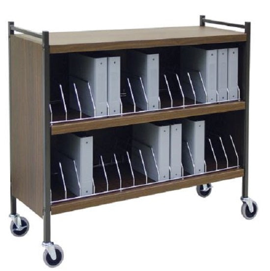 Omnimed Extra Wide Cabinet Style Chart Rack (Wired Dividers), Beige
