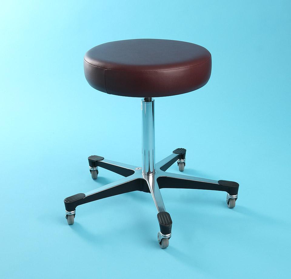 Blickman Exam Stool Pneumatic Height Adjustment Burgundy - 1041210015