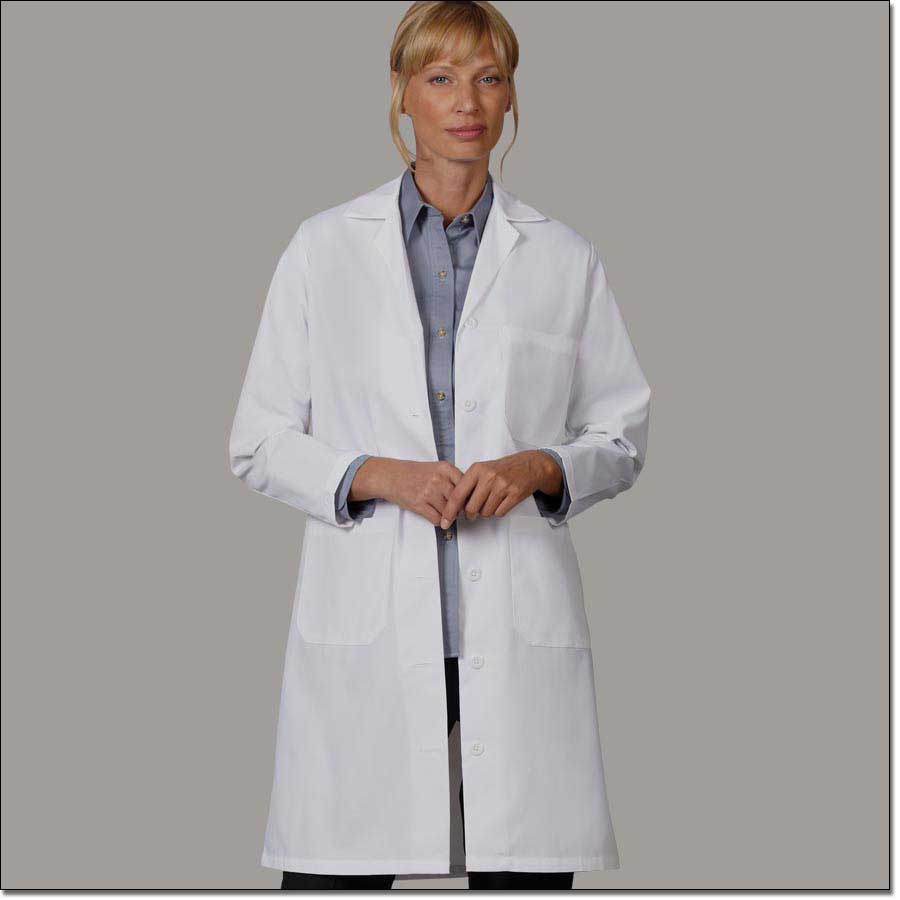 Length Lab Coat Whire