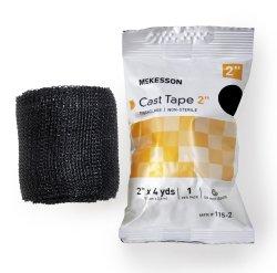 Carolina Narrow Fabric Cast Tape 2 Inch X 4 Yard Fiberglass Black (Logo) - CT2-ONBLK