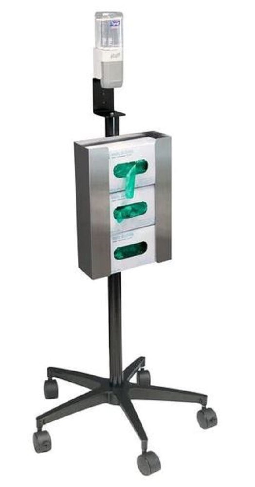 Omnimed 350351 Mobile Glove & Hand Sanitizer Caster Stand