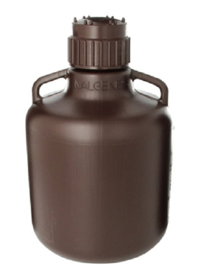 US Plastic Corp. Thermo Scientific 2-1/2 Gallon/10 Liter Nalgene Amber HDPE Carboy with 83B Cap - 2256-7020