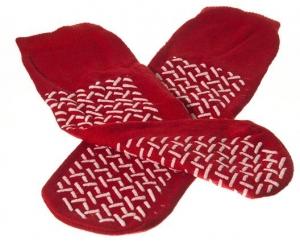 Confetti Treads - Fall Management Slipper Socks 5X-Large Red Ankle High - 90396