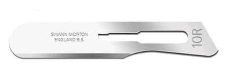 Swann-Morton - Surgical Blade Stainless Steel No. 10R Sterile Disposable Individually Wrapped - 01SM10R