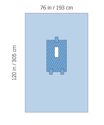 SteriGuard - Abdominal Drape Laparotomy T-Drape 104 W X 76 W X 120 L Inch Sterile - I80-05171G-S