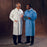 O&M Halyard Inc Lab Coat Blue Large Long Sleeves Knee Length - 10047
