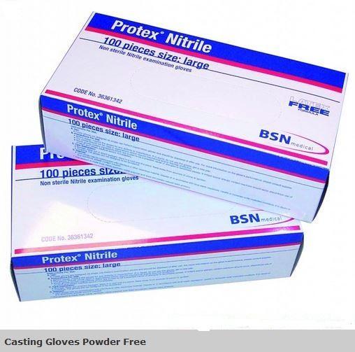 BSN Medical Casting Glove X-Large NonSterile Vinyl Standard Cuff Length Fully Textured Clear Not Chemo Approved - 15-9504