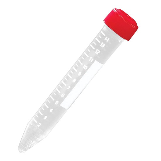 US Plastic Corp. Globe Scientific 15mL Polystyrene General Purpose Centrifuge Tubes with Caps & Racks Sterile Case of 500- 6274