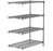 Metro Crash Super Adjustable Super Erecta 4-Shelf and 5-Shelf Industrial Wire Shelving Add-On Units - Chrome