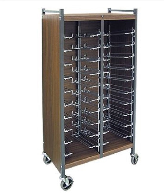 Omnimed 264562-BG BG Cabinet Style Flat Storage Rack, 20 Chart Capacity, 10 Tier