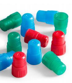 Cardinal - Tube Closure Polyethylene Blue 12 / 13 mm For Test Tubes, Round Cuvettes and Centrifuge Tubes NonSterile - CHPCFBL