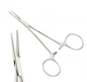 Cooper Surgical CooperSurgical Hemostatic Forceps Halsted-Mosquito 5 Inch Stainless Steel NonSterile Ratchet Lock Finger Ring Handle Curved Serrated Jaws - 61903