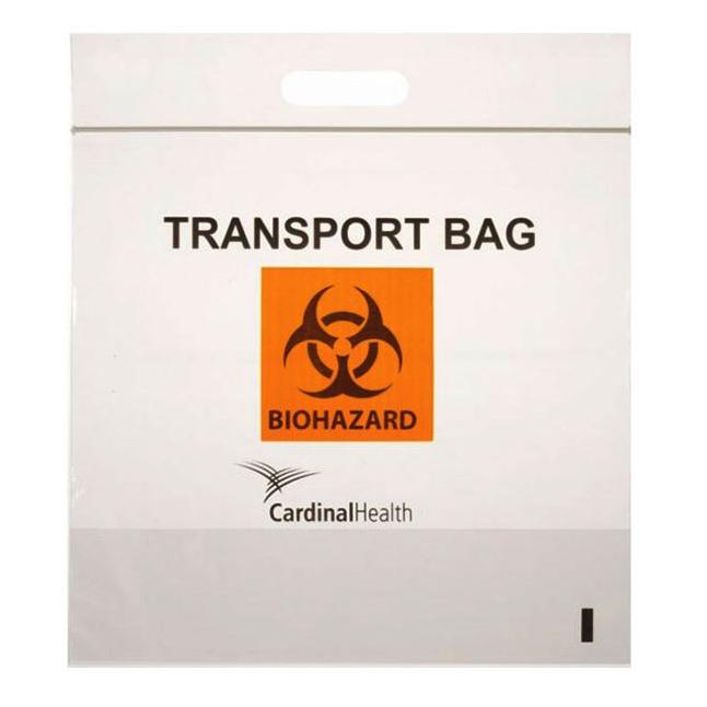 Cardinal Specimen Transport Bag with Document Pouch 6 X 9 Inch Polyethylene Biohazard Symbol / Storage Instructions / Instructions for Use Zip Closure NonSterile - CH6X9BIO