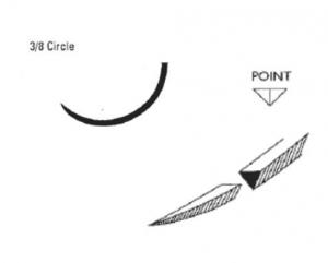 Coated Vicryl - Suture with Needle Absorbable Coated Undyed Suture Braided Polyglactin 910 Size 3 - 0 18 Inch Suture 1-Needle 13 mm Length 1/2 Circle Taper Point Needle - DC479