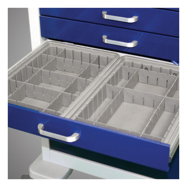 Waterloo Healthcare Medical WDC-2025 3″ Gray Plastic Tray with Adjustable Dividers